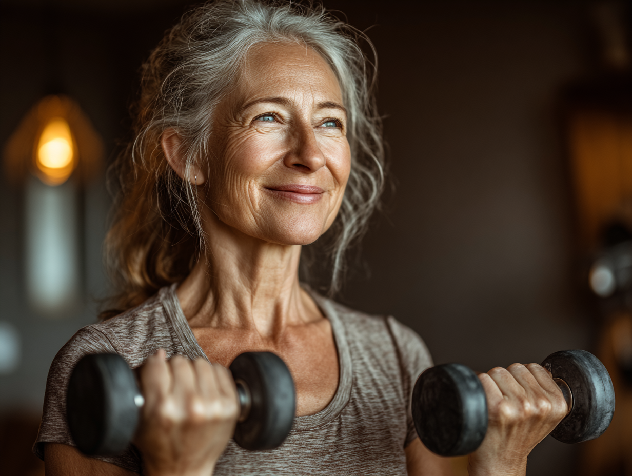 Seniori practicând exerciții de echilibru în aer liber